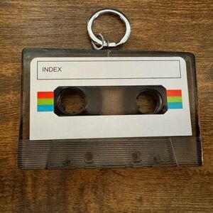 Retro Cassette Tape Keychain bag charm